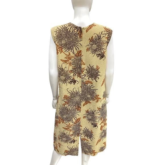 Vintage Alfred Shaheen 2Piece Set Dress+Cover Up Women’s SZ XL/ 1X Metallic Gold - Picture 7 of 9